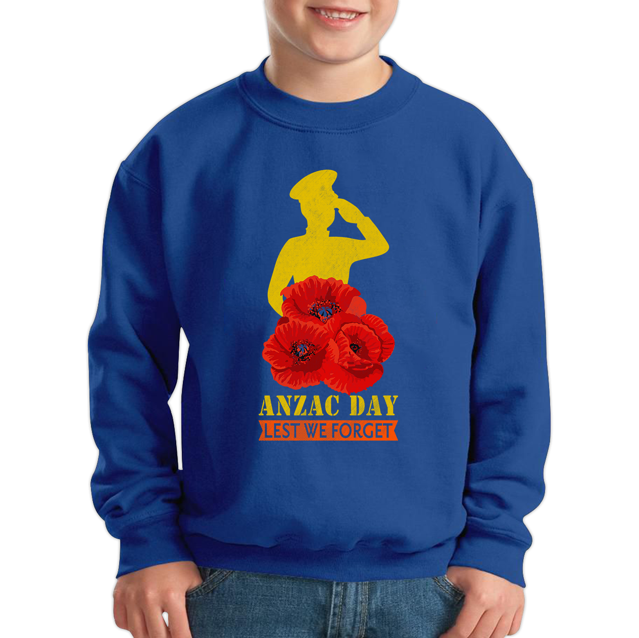 Anzac Day Lest We Forget Poppy Flowers British Veteran Jumper