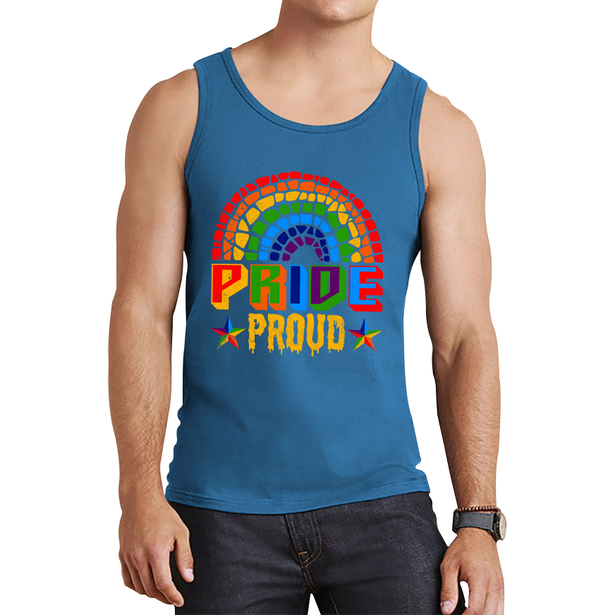 Proud Pride LGBT Pride Gay LGBT Pride Lesbian Rainbow Tank Top