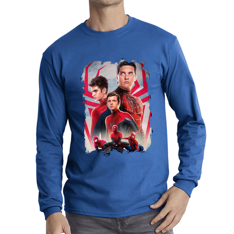 Marvel Spider-Man No Way Home Movie Adult Long Sleeve T Shirt
