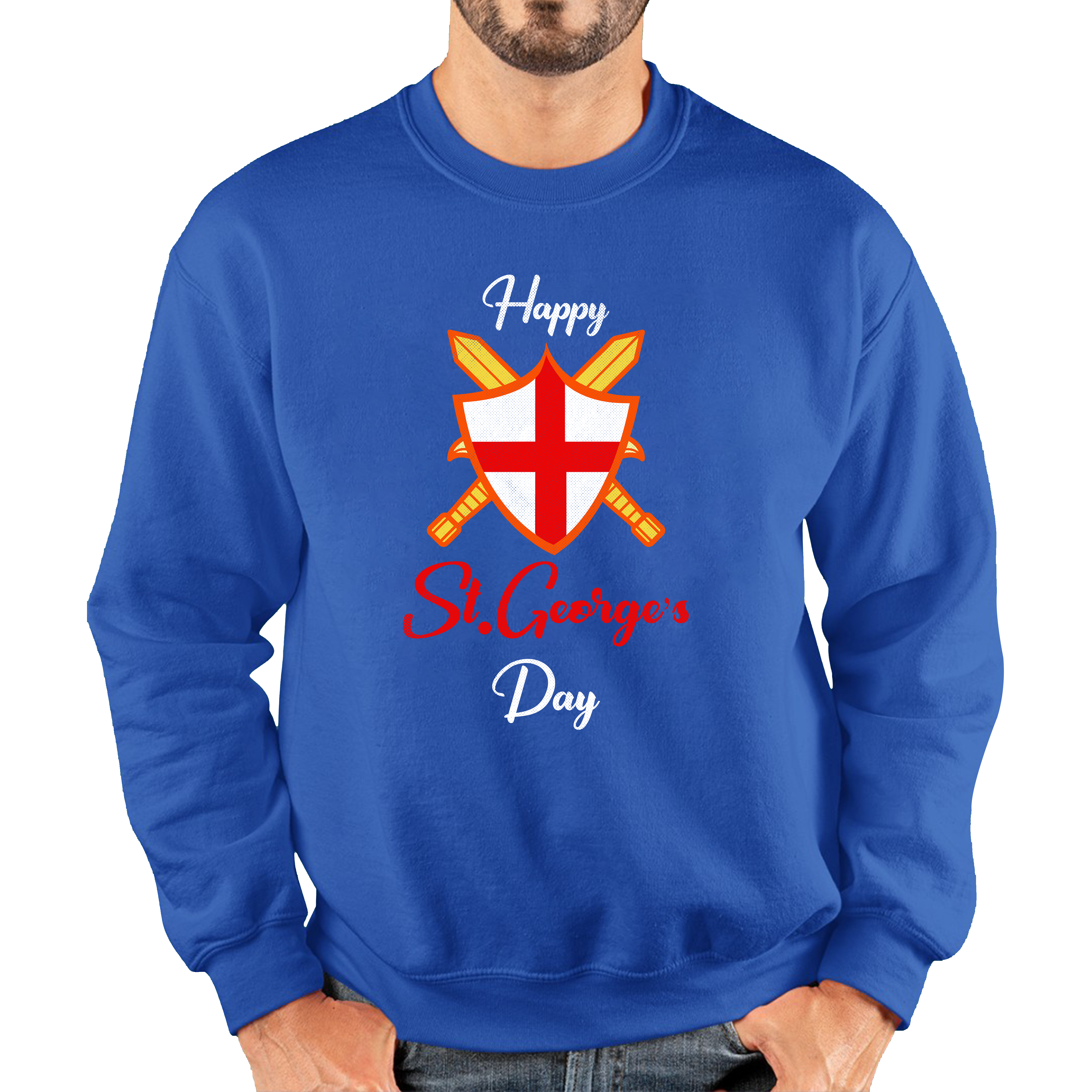 Happy St. George's Knight Sheild And Sword Saint George's Day Adult Sweatshirt