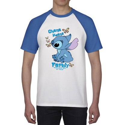 Ohana Means Family Lilo & Stitch Funny Comedy Family Cartoon Lovers Baseball T Shirt