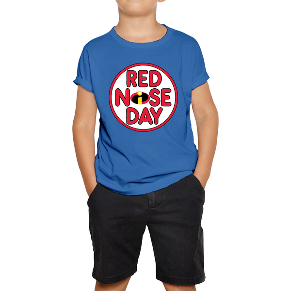 Disney The Incredibles Red Nose Day Kids T Shirt. 50% Goes To Charity
