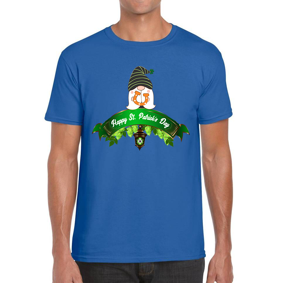 Happy St. Patrick's Day Leprechaun Gnome Irish Gnomes Lucky Gnomes Saint Patricks Day Mens Tee Top