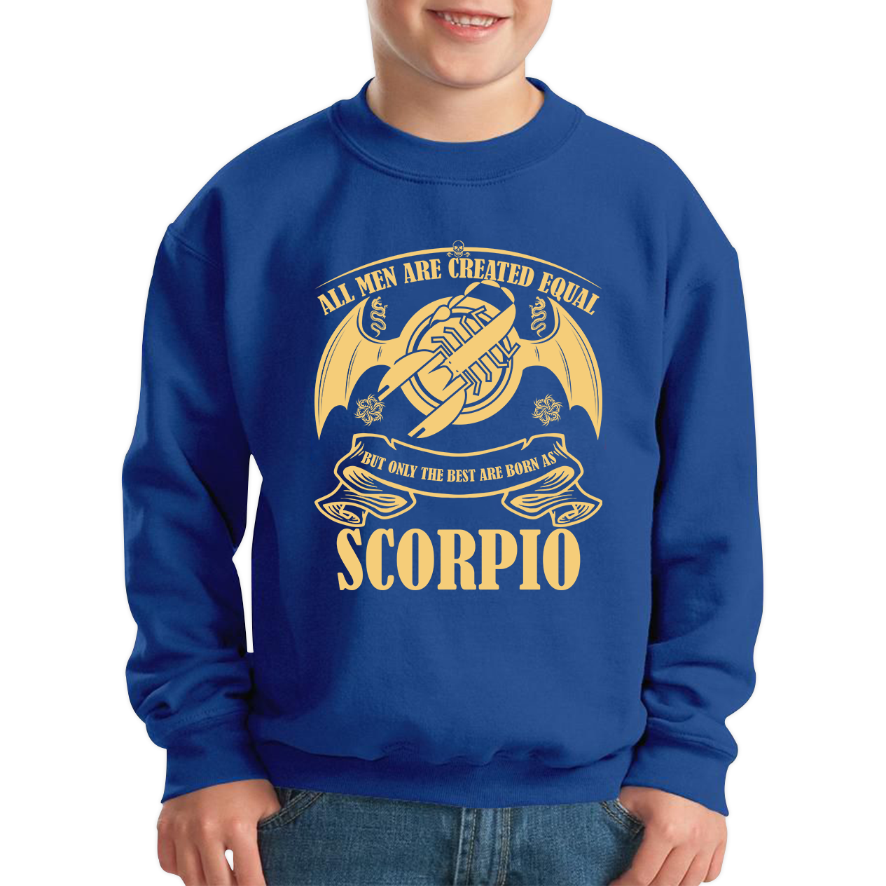 All Men Are Created Equal But Only The Best Are Born As Scorpio Horoscope Astrological Zodiac Sign Birthday Present Kids Jumper
