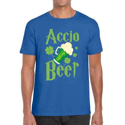 Accio Beer Wizard Beer St. Patrick's Day Magic World Irish Beer Shamrock Beer Lovers Family Vacation Mens Tee Top