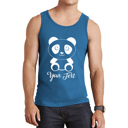 Personalised Cute Panda Bear Your Text Funny Cute Animal Lovers Tank Top