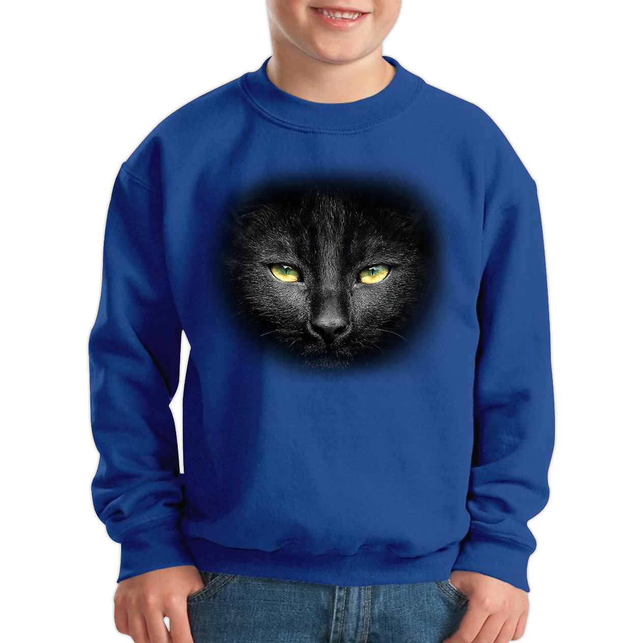 Black Cat Yellow Eyes Sweatshirt