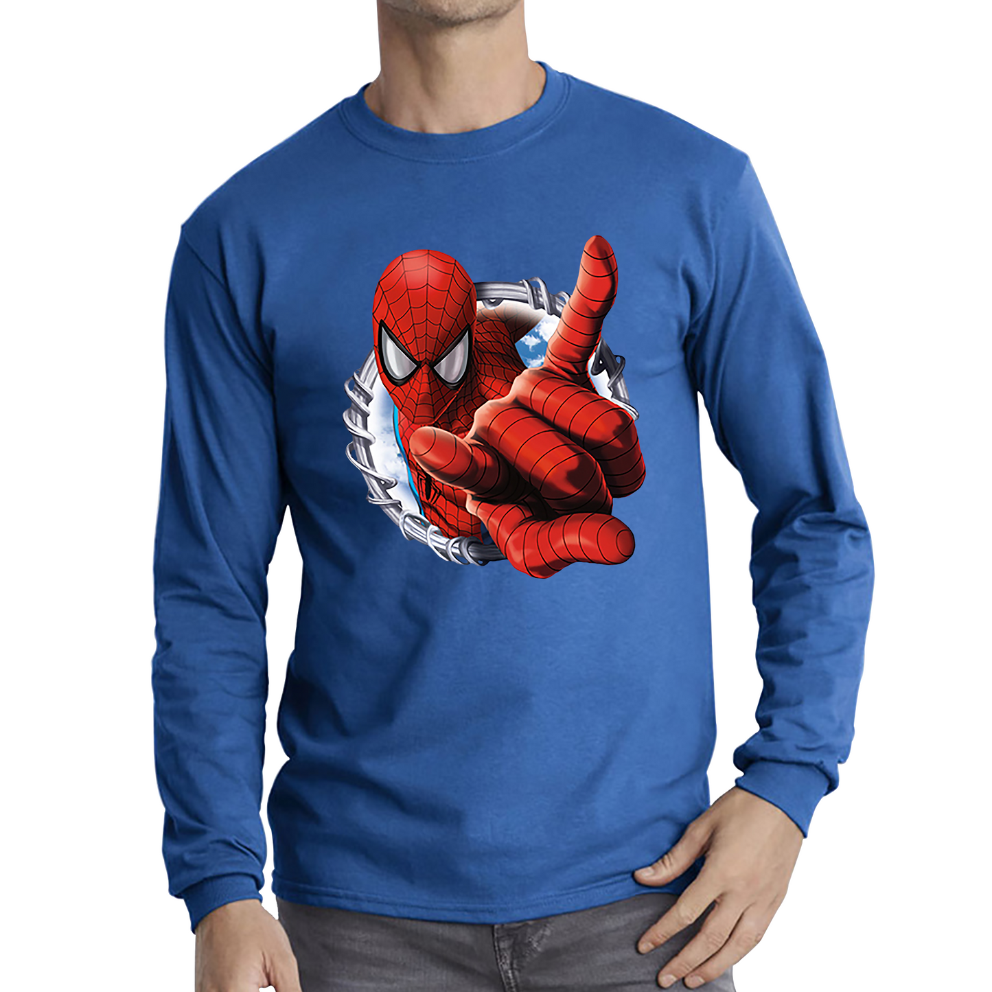Spiderman Logo No Way Home Avengers Marvel Character Superhero Long Sleeve T Shirt