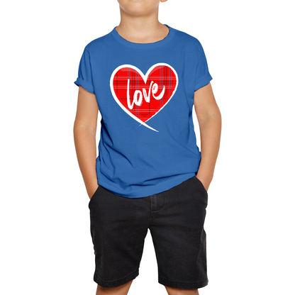Hand Drawn Love Heart Happy Valentine's Day Lover Heart Kids Tee