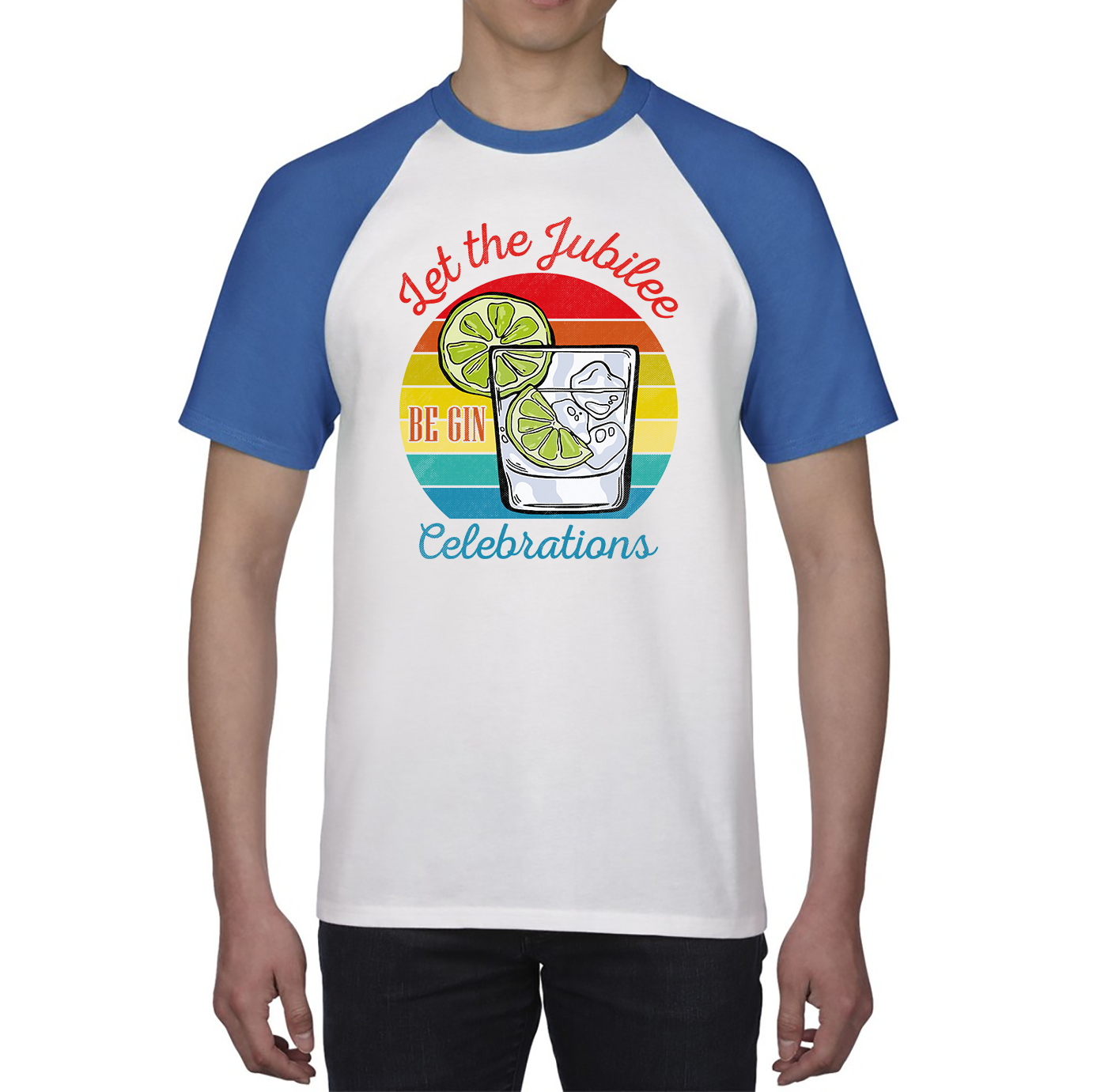 Let The Jubilee Be Gin Celebration Shirt Queen Elizabeth Platinum Jubilee Funny Baseball T Shirt