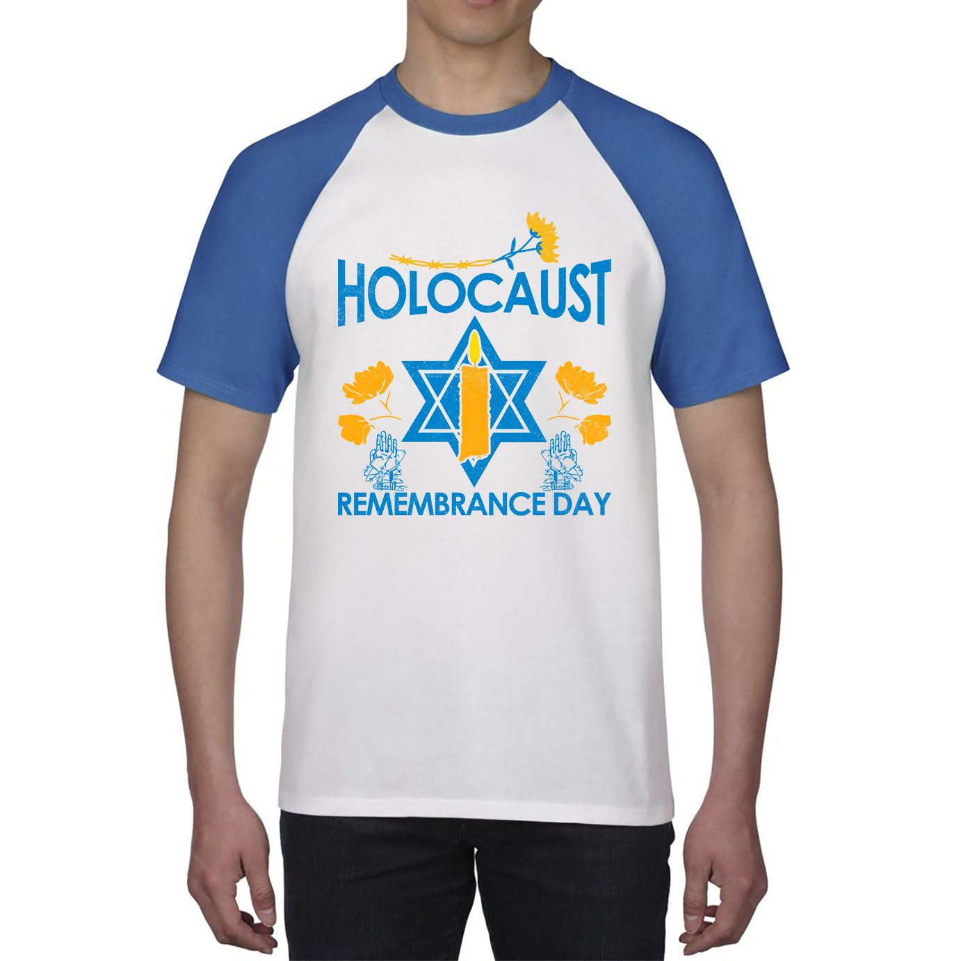 Holocaust Remembrance Day Victims Of The Holocaust Festival of Lights Baseball T Shirt