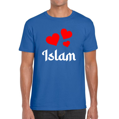 Islam Hearts Spiritual Islamic Religious Muslim Islam Religion Gift Mens Tee Top