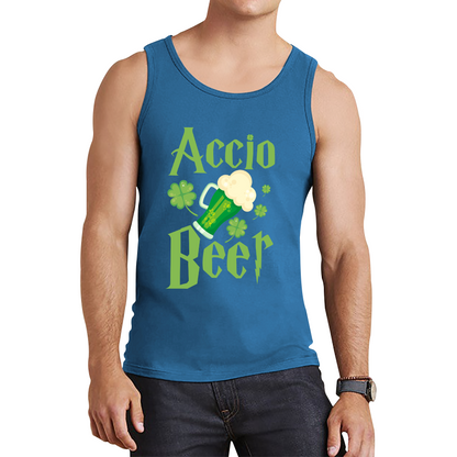 Accio Beer Wizard Beer St. Patrick's Day Magic World Irish Beer Shamrock Beer Lovers Family Vacation Tank Top