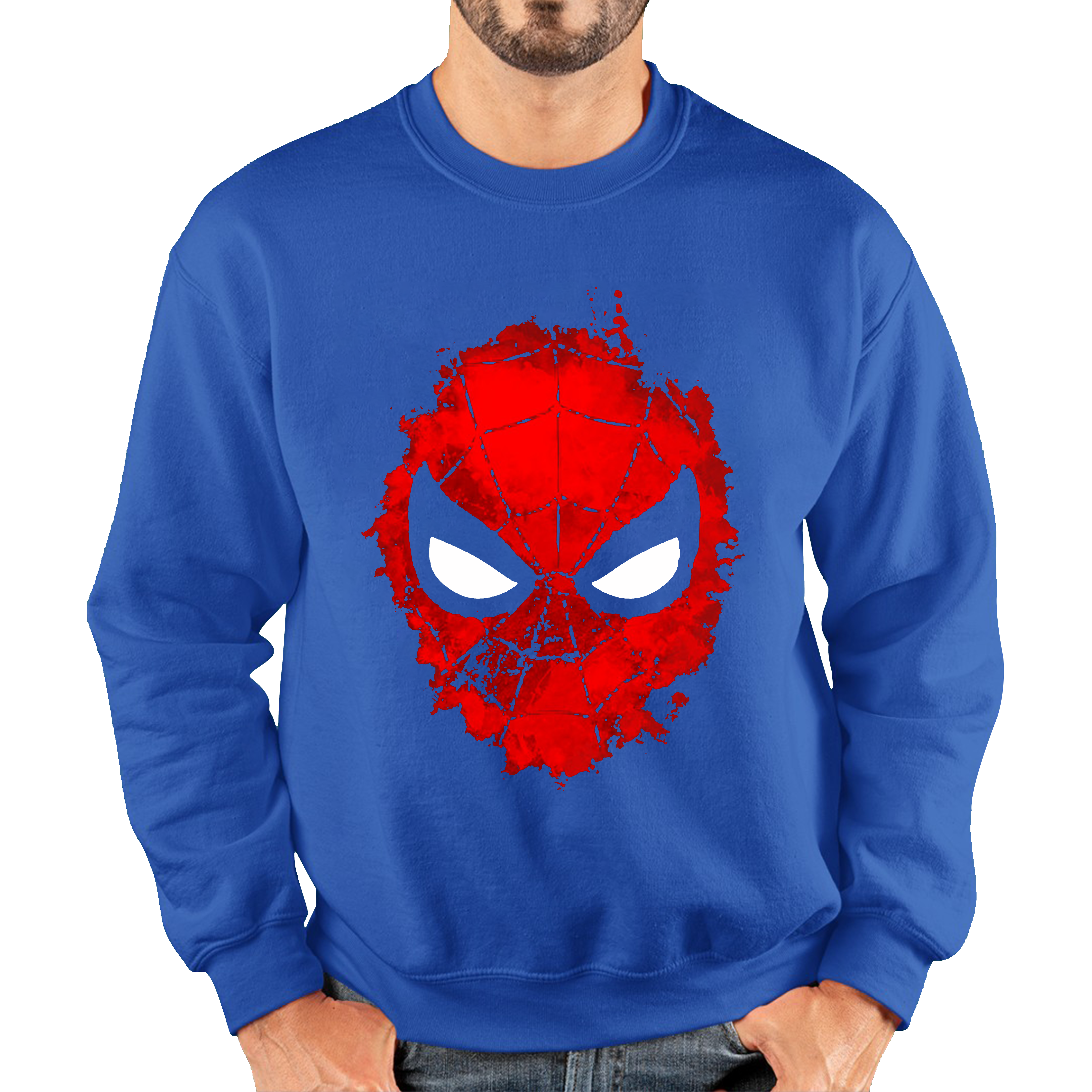Marvel Comics Spiderman Face Adult Sweatshirt