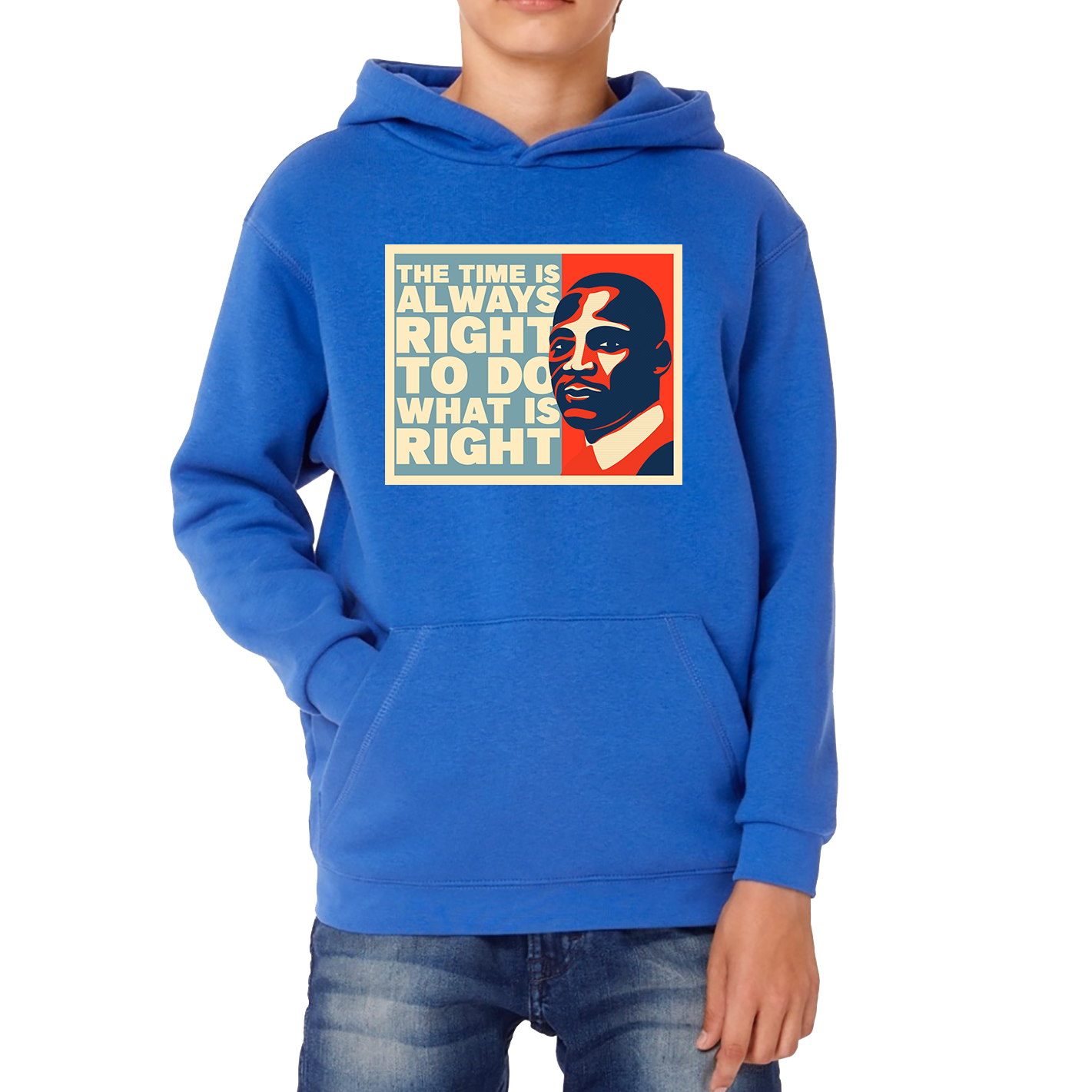 The Time Is Always Right To Do What Is Right Juneteenth Mlk Quote Black History Month Kids Hoodie