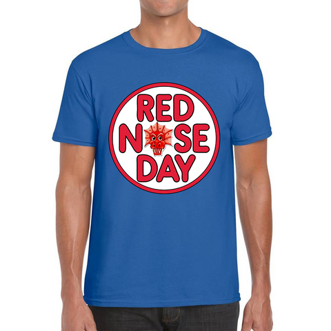 Dragon Face Red Nose Day Adult T Shirt. 50% Goes To Charity