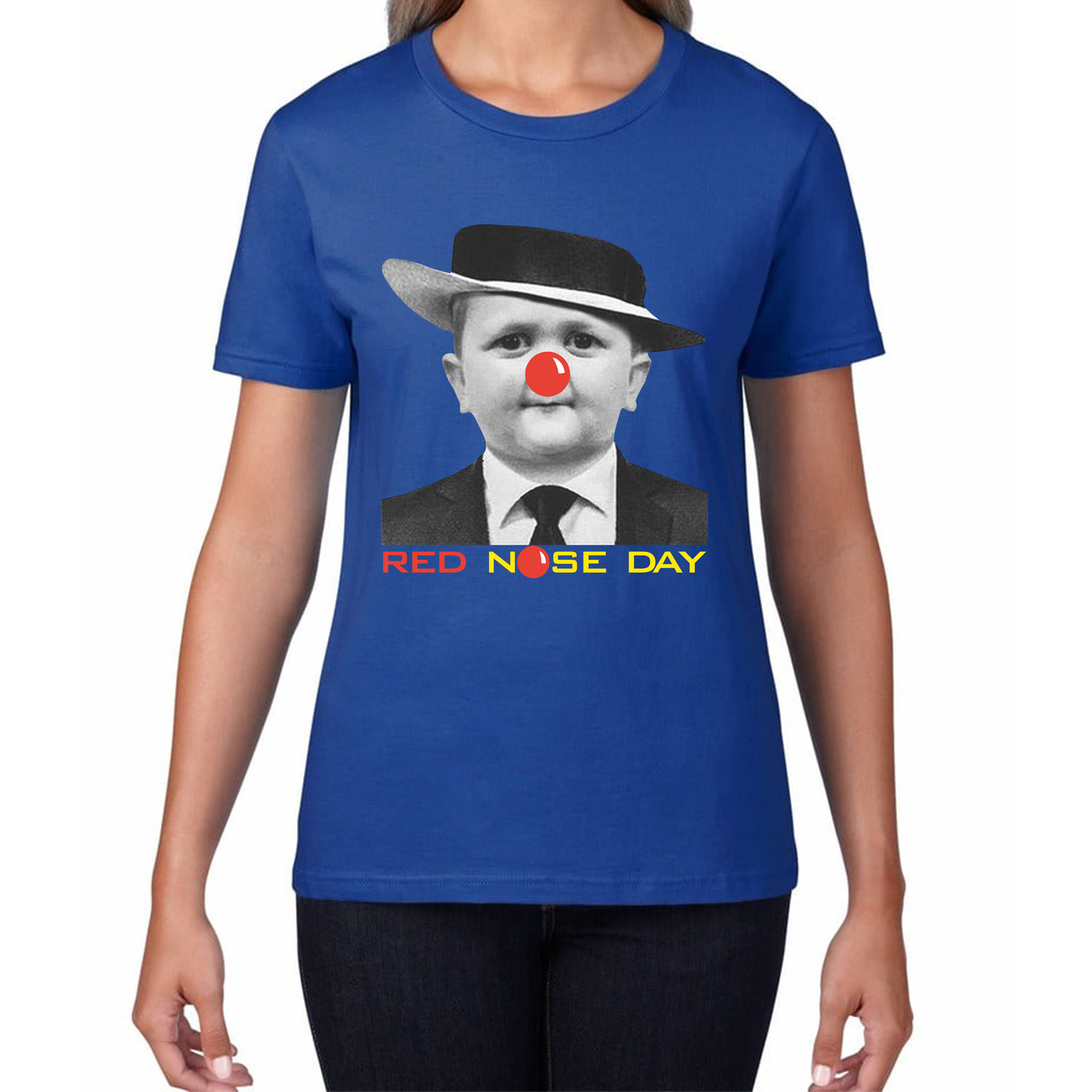 Hasbulla Magomedov MMA Fighter Red Nose Day Ladies T Shirt. 50% Goes To Charity