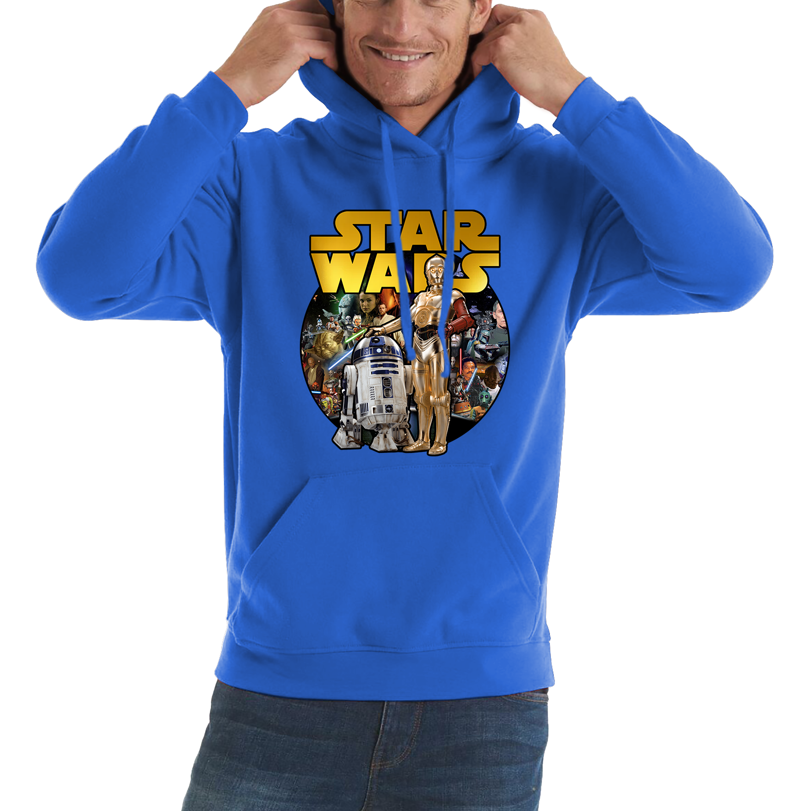 Star Wars These aren't The Droids You're Looking for Hoodie Funny Star Wars R2D2 C3PO Mens Hoodie
