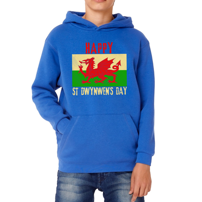 Happy St Dwynwen's Day Dydd Santes Dwynwen Saint Dwynwen Day Saint Of Lovers Kids Hoodie