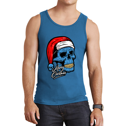 santa skull tank top