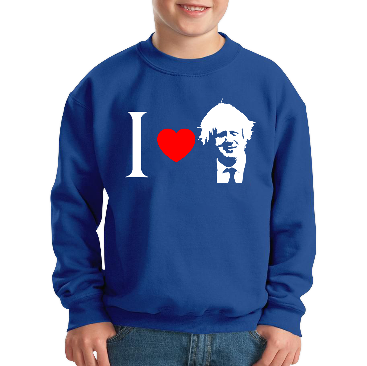 I Love Boris Heart Love Boris Johnson Support Boris Johnson Boris Supporter Kids Jumper