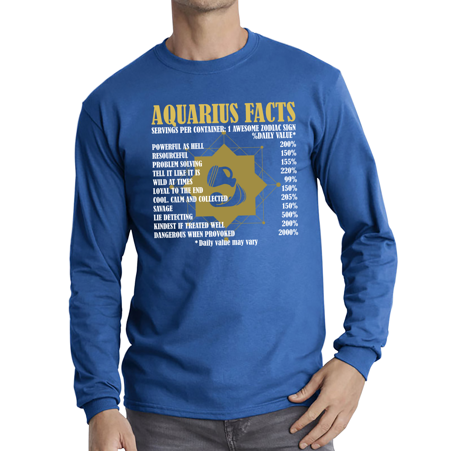 Aquarius Facts Horoscope Zodiac Astrological Sign Astrology Signs Birthday Present Long Sleeve T Shirt