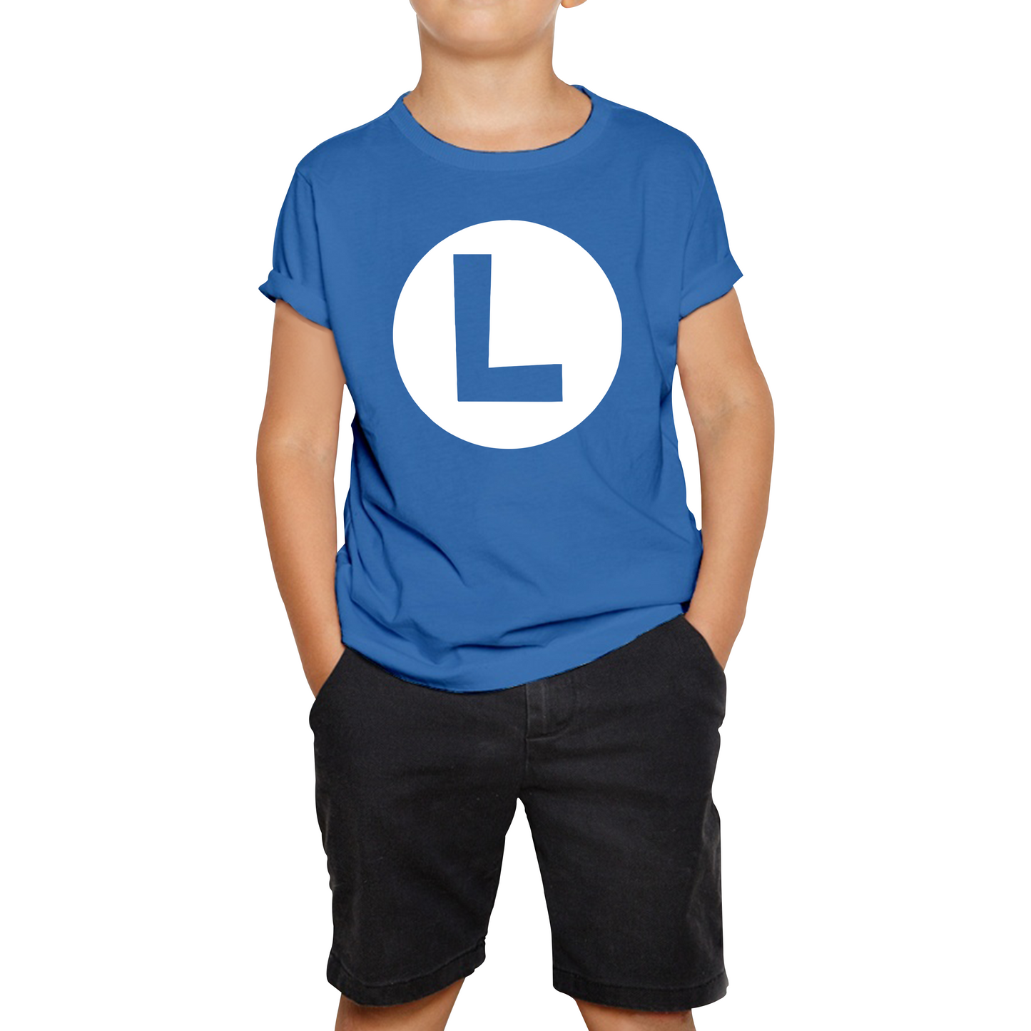 Mario Bros Character Logo Luigi Mario Waluigi Peach Bowser Toad Retro Gaming Kids Tee