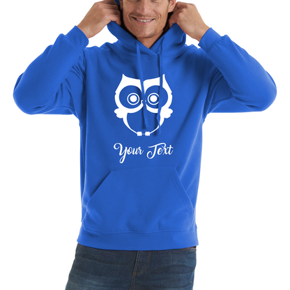 Personalised Cute Owl Your Name Cute Cartoon Owl Animal Lover Nature Lover Unisex Hoodie