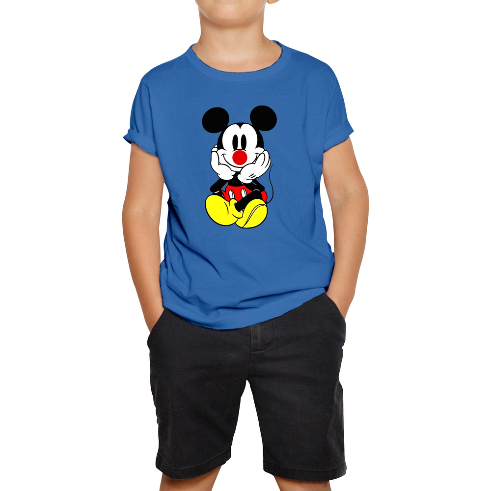 Mickey Mouse Red Nose Day Kids T Shirt. 50% Goes To Charity