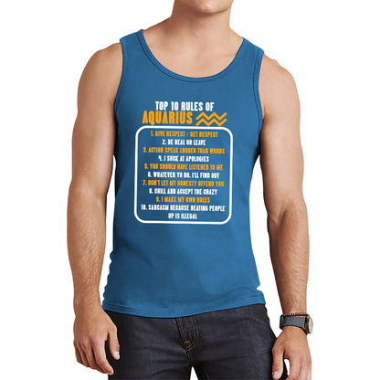 Top 10 Rules Of Aquarius Horoscope Zodiac Astrological Sign Facts Traits Give Respect Get Respect Birthday Present Tank Top