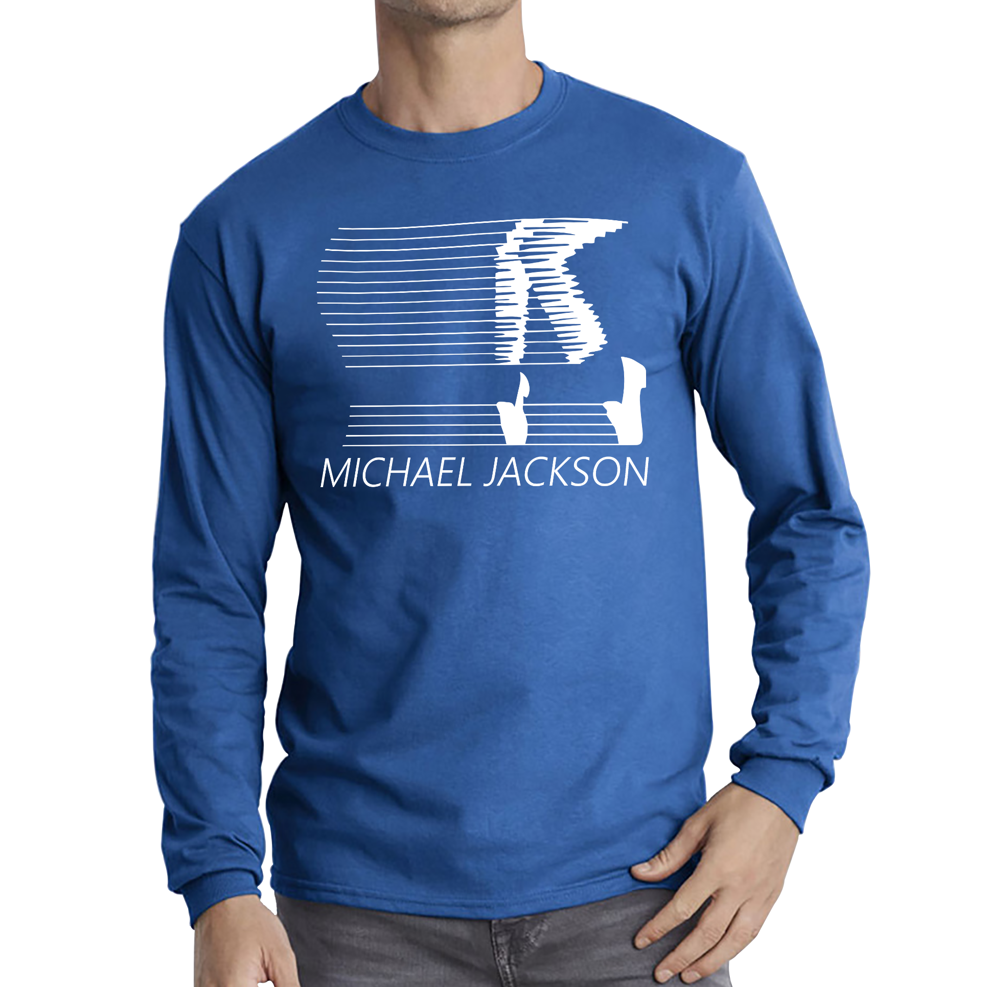Moonwalk Dancing Step Michael Jackson King Of Pop Forever Adult Long Sleeve T Shirt