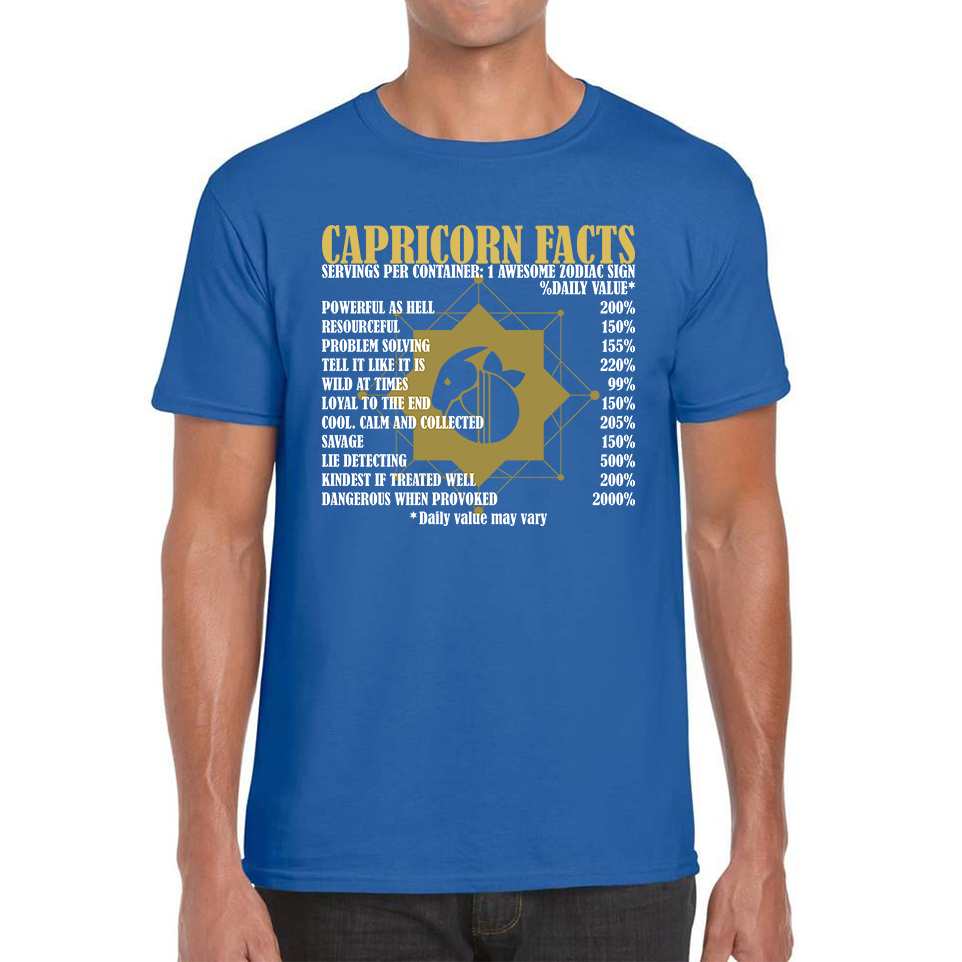 Capricorn Facts Horoscope Zodiac Astrological Sign Astrology Signs Birthday Present Mens Tee Top