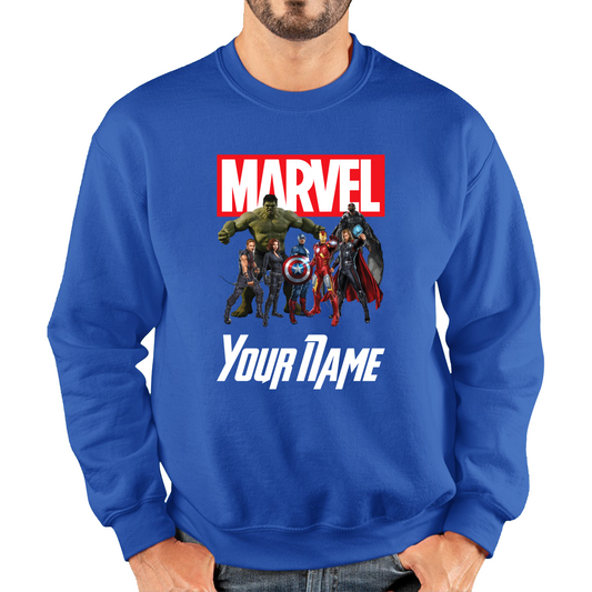 Personalised Marvel Avengers Superheroes Team Sweatshirt