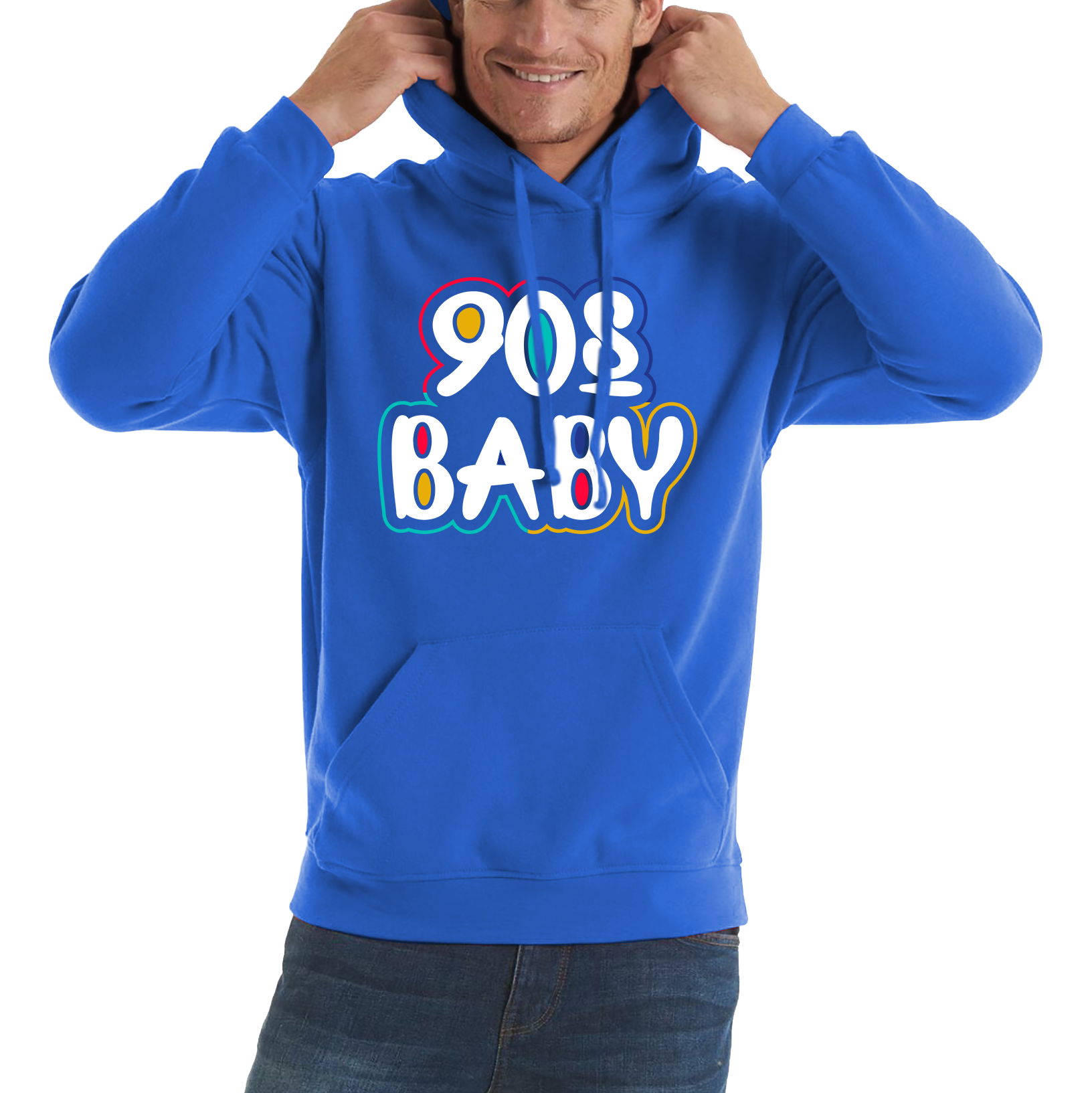 90s Baby Hoodie Awesome cool 90's baby fashion Vintag Funny Joke Novelty Design Unisex Hoodie
