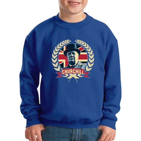 Sir Winston Churchill Prime Minister of the United Kingdom Kids Sweatshirt