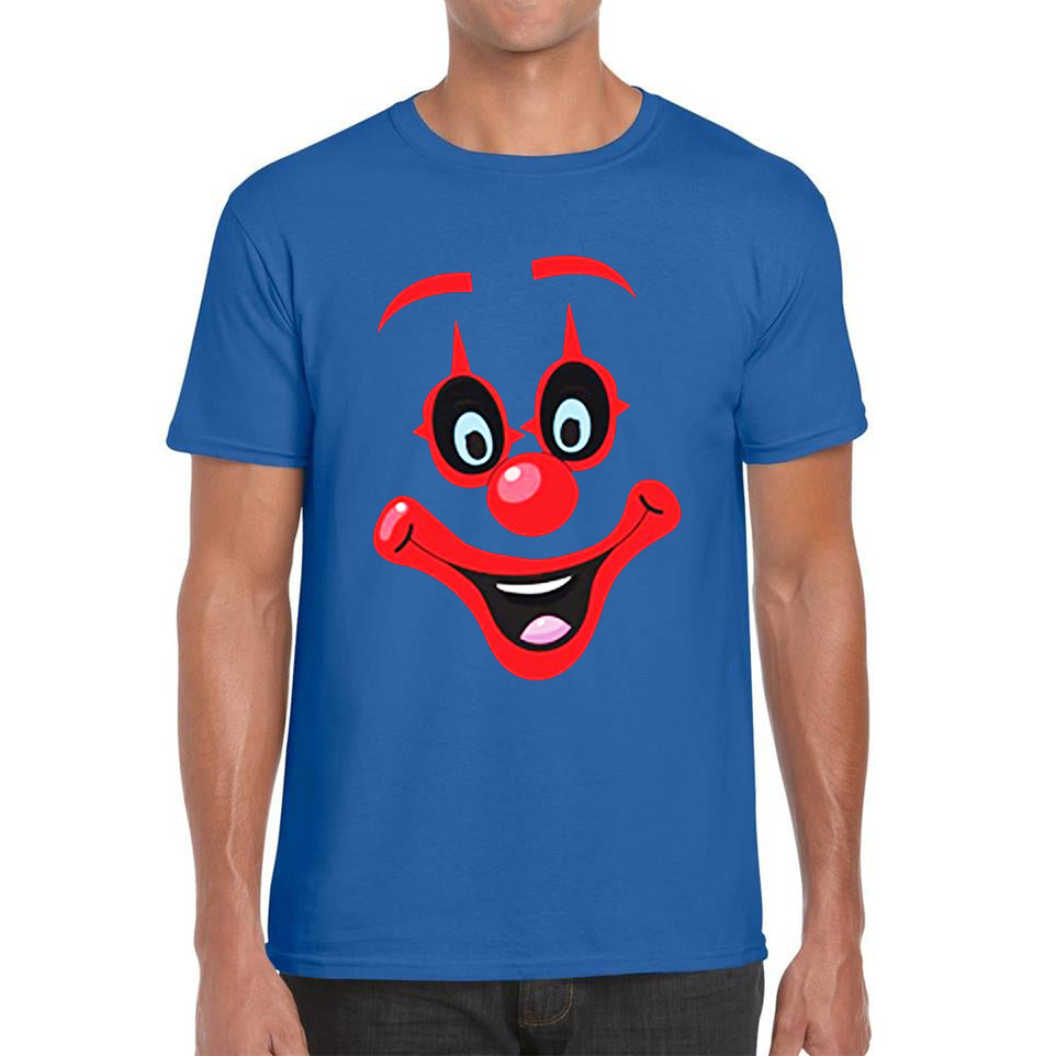 Funny Clown Face Red Nose Day Adult T Shirt. 50% Goes To Charity