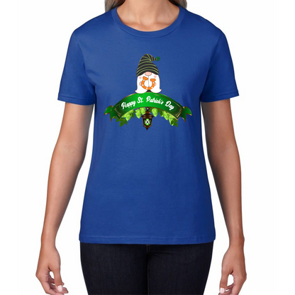 Happy St. Patrick's Day Leprechaun Gnome Irish Gnomes Lucky Gnomes Saint Patricks Day Womens Tee Top