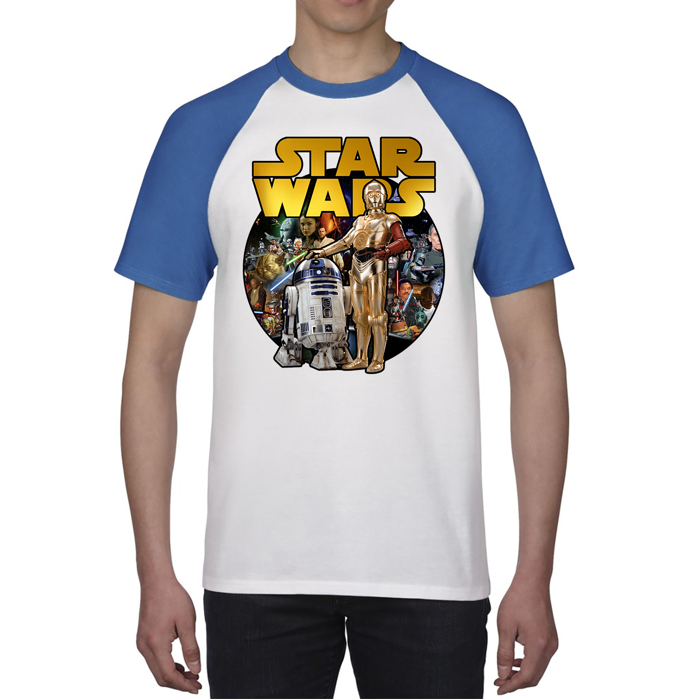 Star Wars These aren't The Droids You're Looking for Shirt Funny Star Wars R2D2 C3PO Baseball T Shirt