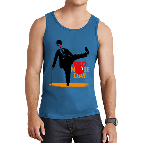Charlie Chaplin Funny Red Nose Day Tank Top. 50% Goes To Charity