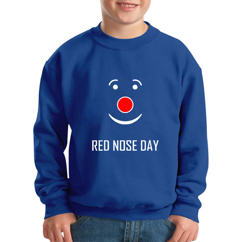 Red Nose Clown Nose Day Kids Sweatshirt. 50% Goes To Charity