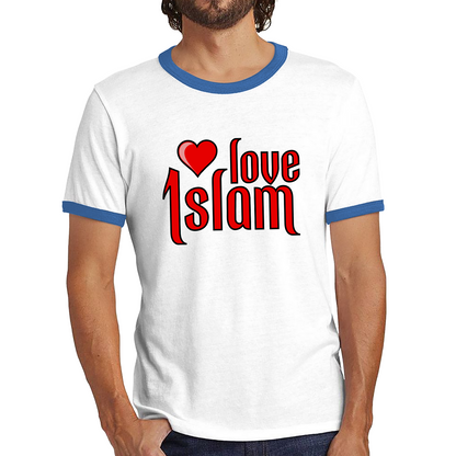 Love Islam Heart Spiritual Islamic Religious Muslims Religion Ringer T Shirt