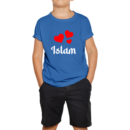 Islam Hearts Spiritual Islamic Religious Muslim Islam Religion Gift Kids Tee