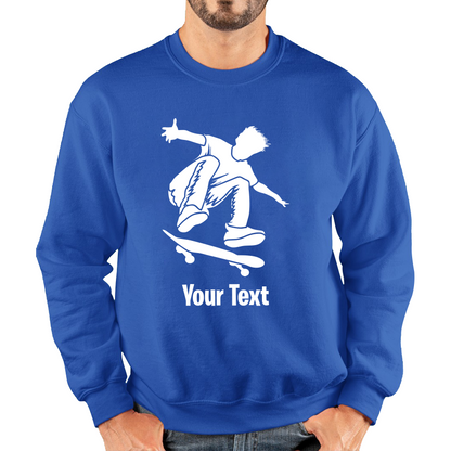 Personalised Skateboard Your Name Skater Funny Skateboarding Sport Unisex Sweatshirt