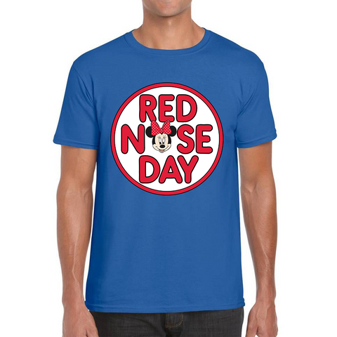 Disney Minnie Mouse Red Nose Day Adult T Shirt. 50% Goes To Charity