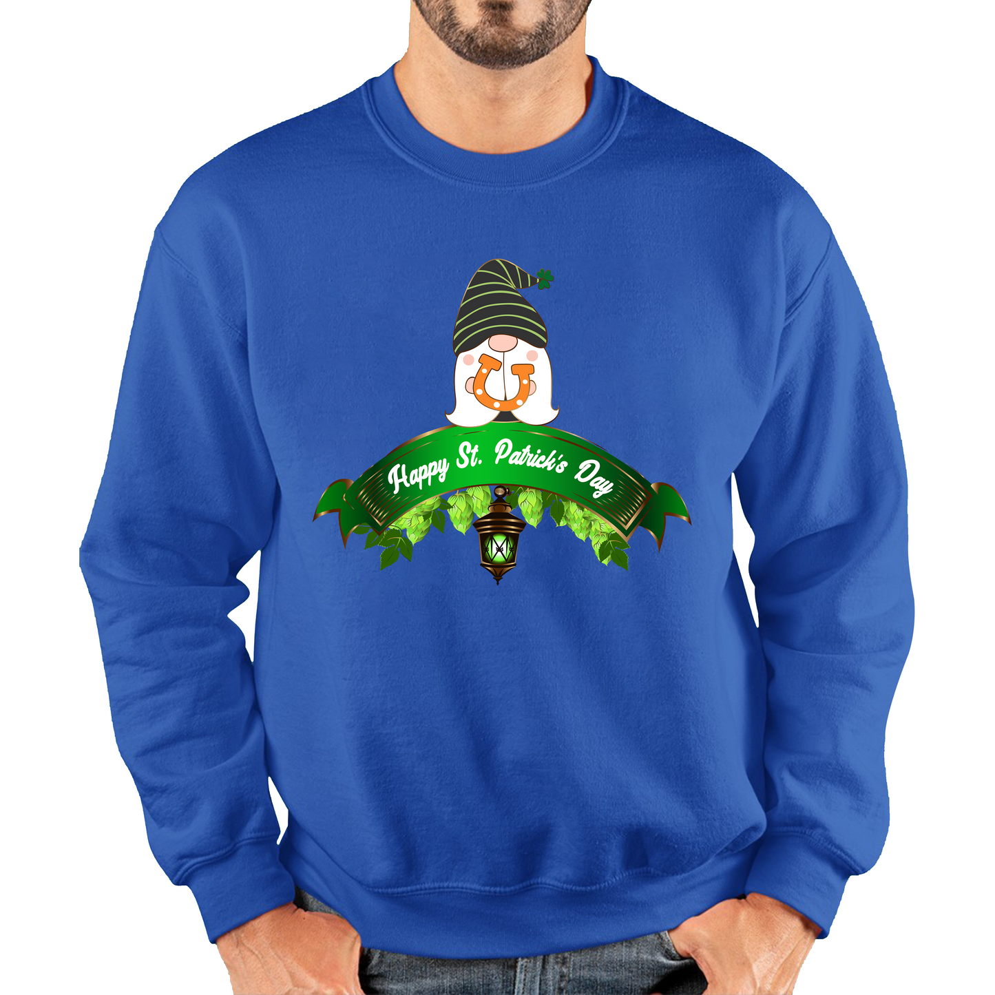 Happy St. Patrick's Day Leprechaun Gnome Irish Gnomes Lucky Gnomes Saint Patricks Day Unisex Sweatshirt