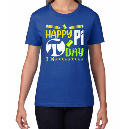 Happy Pi Day Math Pi Symbol Math Lover Numbers Day School Charity Day Mathematics Womens Tee Top