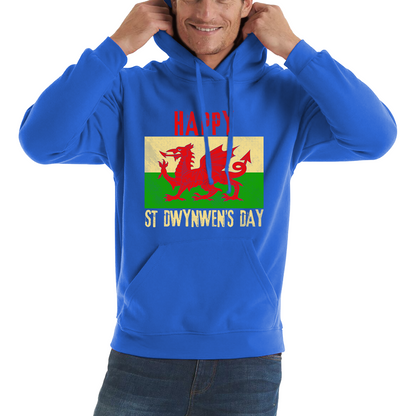 Happy St Dwynwen's Day Dydd Santes Dwynwen Saint Dwynwen Day Saint Of Lovers Unisex Hoodie