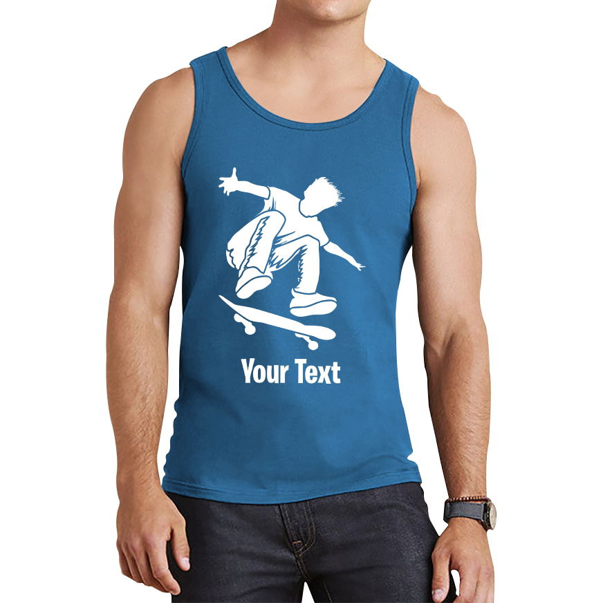 Personalised Skateboard Your Name Skater Funny Skateboarding Sport Tank Top