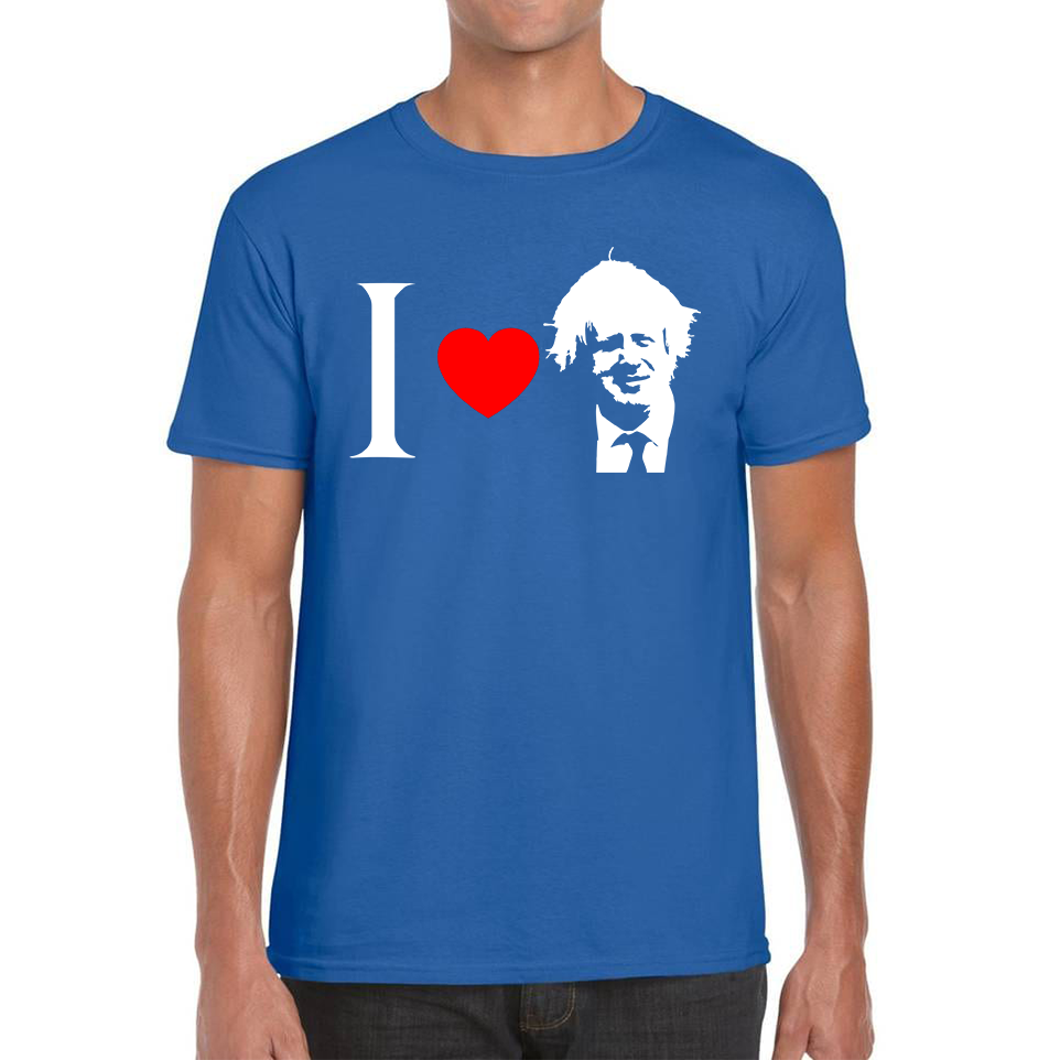 I Love Boris Heart Love Boris Johnson Support Boris Johnson Boris Supporter Mens Tee Top