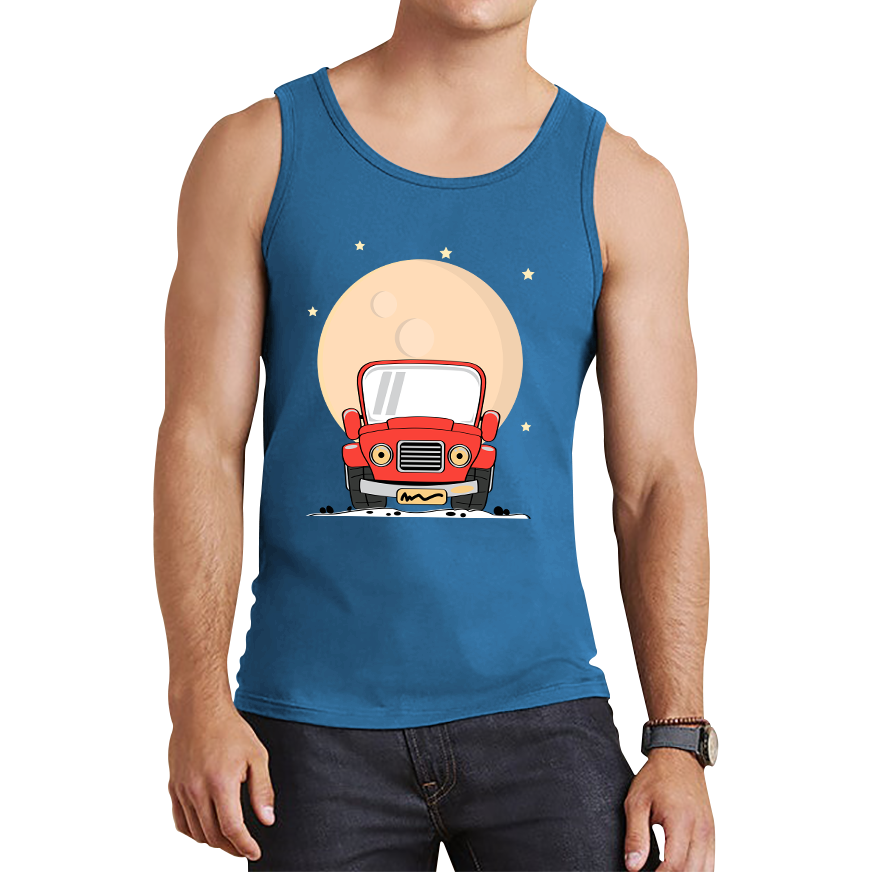 Monster Truck Over The Moon Vintage Truck Moon Tank Top